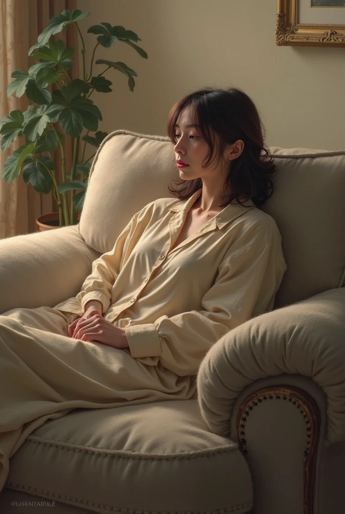 (Best quality, 8k, 32k, Masterpiece, UHD:1.2) "Generate a captivating artwork featuring a young Japanese girl model with short, sleek black hair styled in a chic bob haircut. Envision her bathed in dramatic cinematic lighting, creating an atmosphere of allure and mystery. Emphasize a romantic aesthetic vibe, showcasing the model in a poised and elegant pose that evokes a sense of intimacy and sophistication. Utilize warm and soft tones to enhance the romantic ambiance, and consider incorporating elements like flowing fabrics or flowers to add a touch of ethereal beauty. Capture the essence of romance and beauty through the model's expression, the play of light and shadows, and the overall aesthetic, creating a visually compelling and emotionally resonant piece." (perfect eyes), flawless skin, flawless face, cinematic, tight body, ((well-proportion female hands)), ((female hands with five digits))