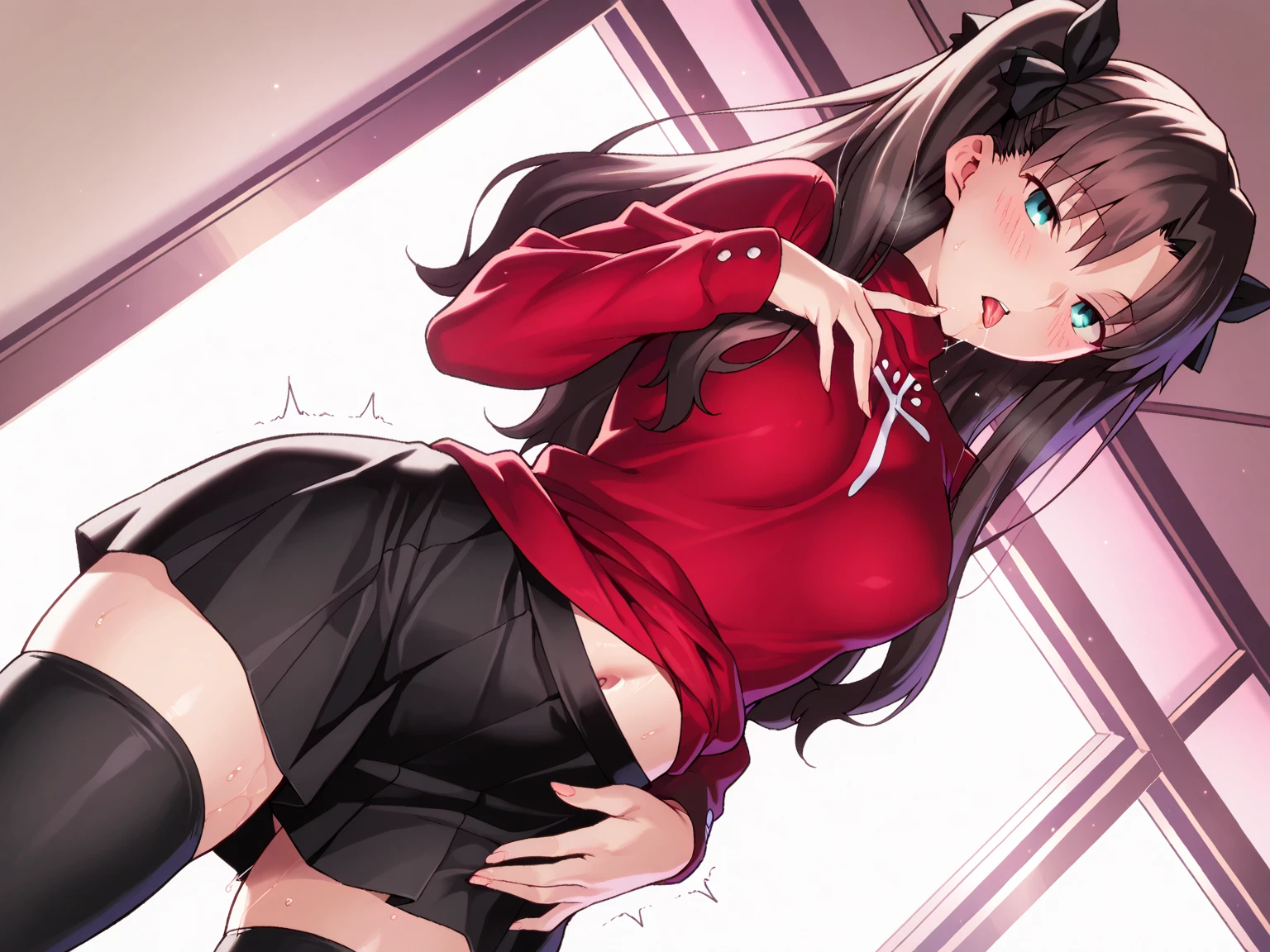 Sailor Mars、Black Hair、Long Hair、Showing her ass、Pleated skirt、