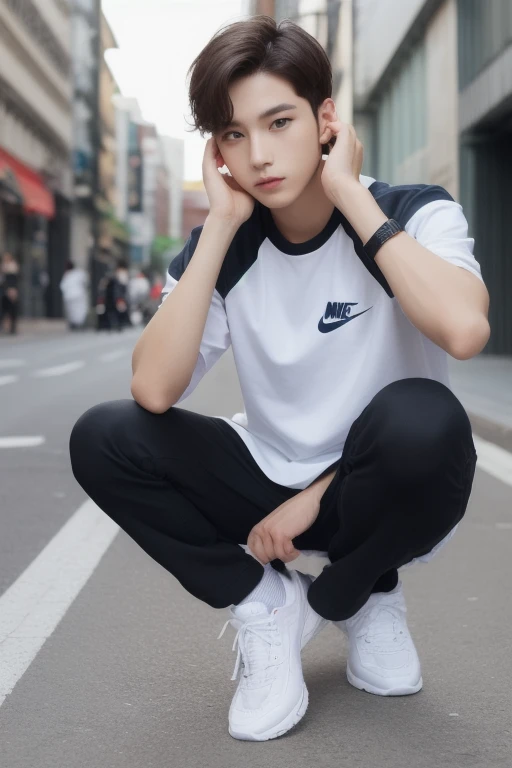 Nike air jordan 1 collaboration one piece, Nike x Luffy Gear 5 style, Shoes only photo, Realistic, Photorealistic, Fully Detailed, 4k resolution, not include person
