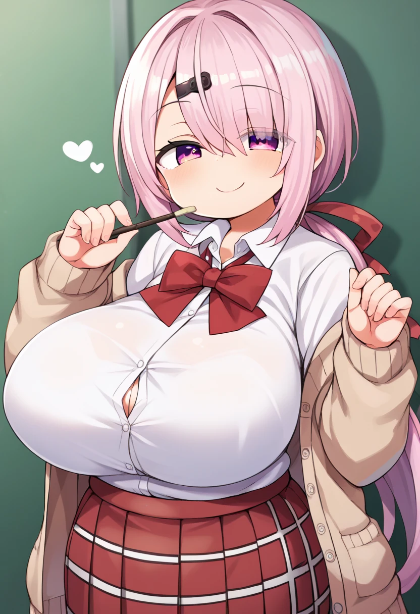 Browsing Caution,Sweat,white breath,(1 male),Large areola,White steam,Shake your body,Front view,Heart Eyes,hololive,Sakura Miko,Titty fuck,Drooling,Big Breasts