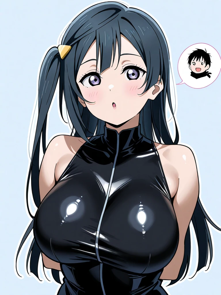 (​masterpiece、top-quality、top-quality、Official Art、Beautifully Aesthetic:1.2)、(1girl in:1.3)、ighly detailed、highestdetailed、A dark-haired、(leotard swimsuit:1.2)、(shinny skin)、(many colors:1.4)、huge tit、large full breasts、Sheer areol