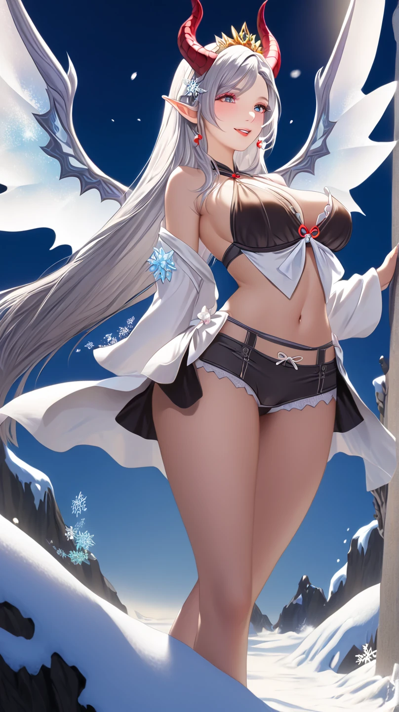 Tazune rirei, nsfw, 8k, ultra-detailed, Masterpiece, best quality, perfect lighting, aqua eyes, black hair, ponytail hair, ((nude)), spread pussy wide, (female ejaculation:1.3), spoken heart, middle chest, nipple peek, pink areola, bedroom, inside, night, 1girl, solo, looking at viewer, standing on floor, thigh-high socks, ((boots)), portrait, bokeh, blush, embarrassed