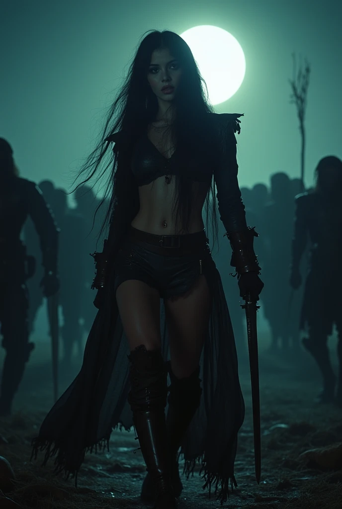 a voluptuous sexy hourglass body, sexy female viking warrior, braided hair, fur. Leather. Walking in the wind.Her huge breasts spill out of her cleavage.almost naked. Seductive voluptuous and d’éberlués woman.(best quality,4k,8k,highres,masterpiece:1.2),ultra-detailed,(realistic,photorealistic,photo-realistic:1.37),beautiful detailed eyes,beautiful detailed lips,extremely detailed eyes and face,longeyelashes,intricate details,dramatic lighting,moody atmosphere,epic iceland black sand landscape,cliff terrain,dark cloudy sky. (Michelle Pfeiffer:0.5, Naomi watts:0.3). The ground is covered in a mystical mist.