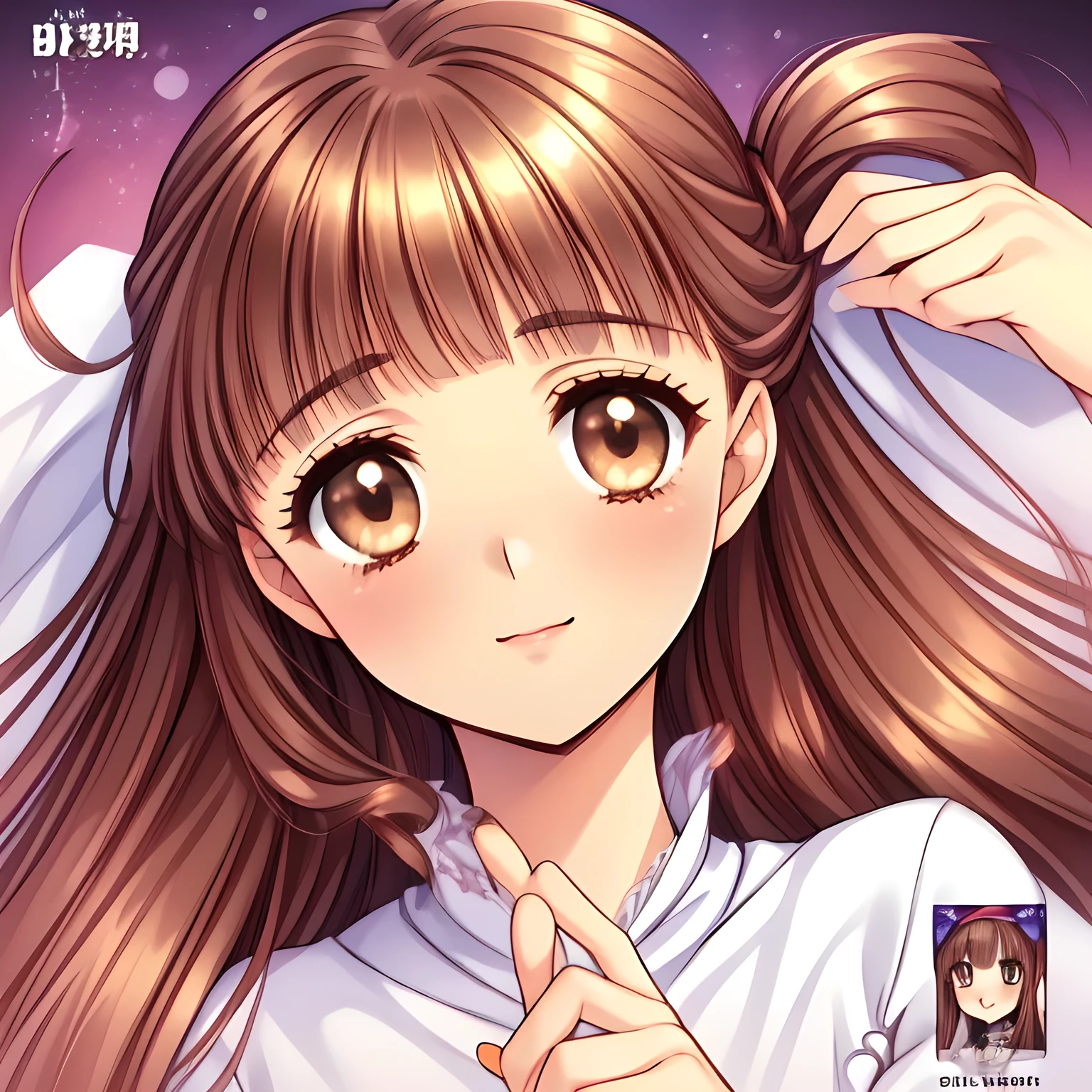 (highest quality, masterpiece:1.2), highest quality, High resolution, 1080p, 8K, Height: 160cm, (Noble lady, noble high-quality colorful cover of lady's comic, amazingly neat & clean, in peace and neat lovely strong charm, tilted head: 1.8), (Too beautiful fascinating shiny (brown eyes) with love, with detailed clearly (like girlish comics beautiful lovely heroine): 1.5), (She is looking at a viewer, challenging to hypnotize deeply by every means, to drag the viewer into her world and enjoy melting the viewer's body by her body sweetly and deeply: 1.8), (amazingly clean and neat school uniform: 1.0), (love is overflowing to the real world in which the viewer is drown inevitably: 1.5), (The viewer become crazy for her quickly: 1.5)