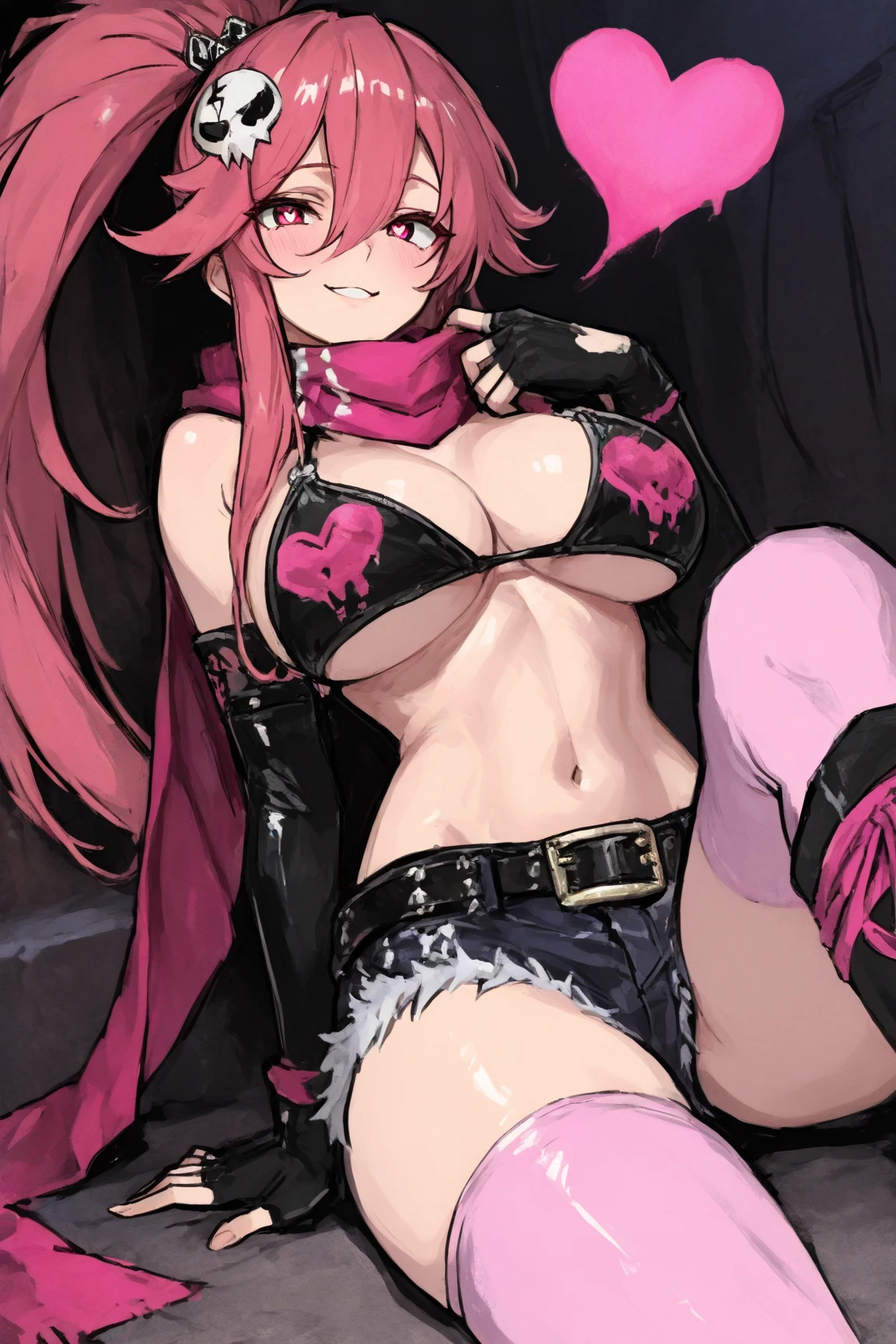 (((masterpiece、Top image quality、top-quality)))、(((Illustration of one girl)))、(adventurer)、(((neuter)))、a cool、((Long hair with red hair))、Golden eyes、((Tall))、(((Muscular and strong body)))、(((Muscle Girl、Muscular and strong body、Split abs、muscular and thick arms、muscular and thick thighs)))、(((manspreading、Sitting on a chair)))、(((Clothing in the style of the Middle Ages、adventurer風の服、adventurer風の装備)))、(Medieval tavern、Liquor bottle on the table)