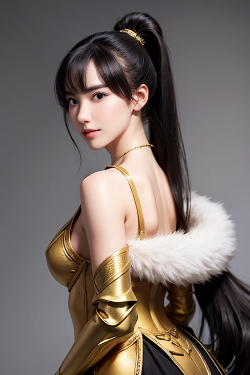 キャッツ♥アイ((CAT'S♥EYE))、Written by Hojo Tsukasa、Hitomi Kisugi((Hitomi Kisugi))、A classic beautiful face、Well-balanced proportions、Straight long hair、She is wearing a sky blue leotard with a yellow ribbon-like waistband.、Place your hands on your hips