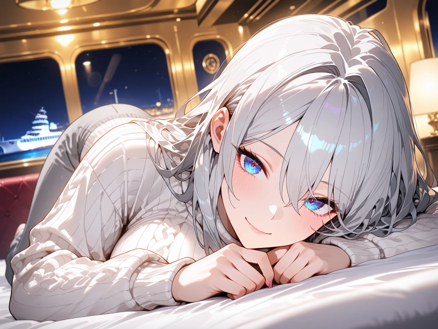 A beautiful girl with a cold gaze