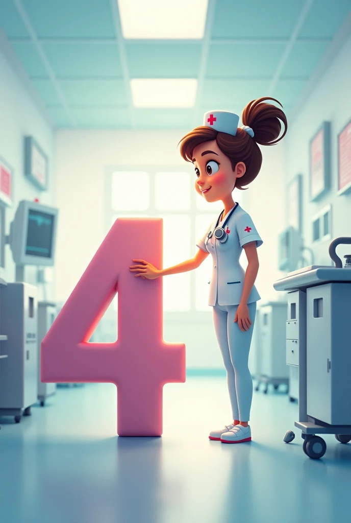 Crea a Marinette (from miraculous ladybug) radiologist , 3D.