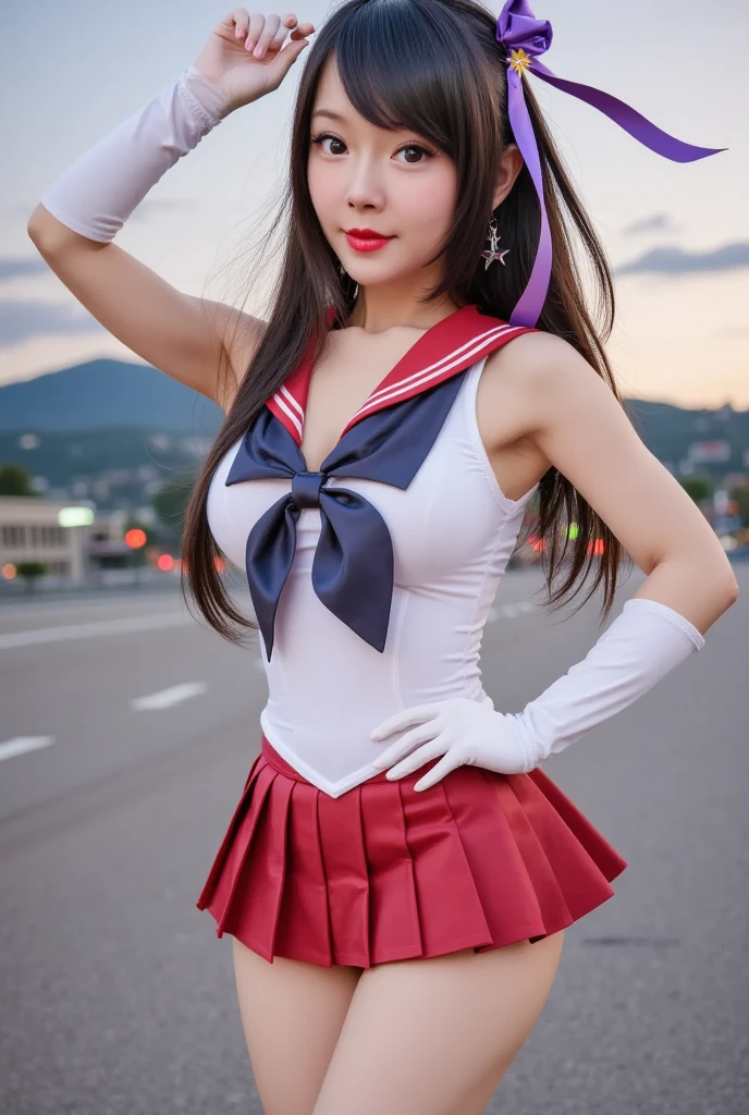 hight resolution、high-level image quality、in 8K、Real live-action、Raw photography、top-quality、​masterpiece、超A high resolution、Raw photo、ren、Beautiful fece、masutepiece、((Obscene content))、For adults、charm of 、absurderes、((((Japanese super fashion model)))、((Slender face:1.2))、Cute little face、((Glowing face))、((((An incident that made my cheeks turn red、Puff out cheeks)))))、((thin body shape:1.5))、((lean body:1.5))、(((height 180cm:1.3、tall)))Smaller chest、kne、 Narrow thighs、report、fullllbody、Very nice、((Sailor Moon Costumes:1.5))、 Lifting Pleated Mini Skirt、((Pubic area))、Pubic area、(Mansuji)、White panty、Dancing:1.5、（Photorealsitic：1.37）、Photon mapping、Realistic、Radio City、Physically Based Rendering、depth of field rally background、a picture、(((a junior idol in Japan)))、Sparkling eyes、shiny lip、too bright natural light、The Bright Sun、Too bright sunlight、Looking at the camera、((blond))、((2 hair buns:1.5))、((very long straight twintail hairstyle:1.5))、(((Fulll body Shot:1.5)))、((kne))、((during daytime))、((Sunshine:1.5))