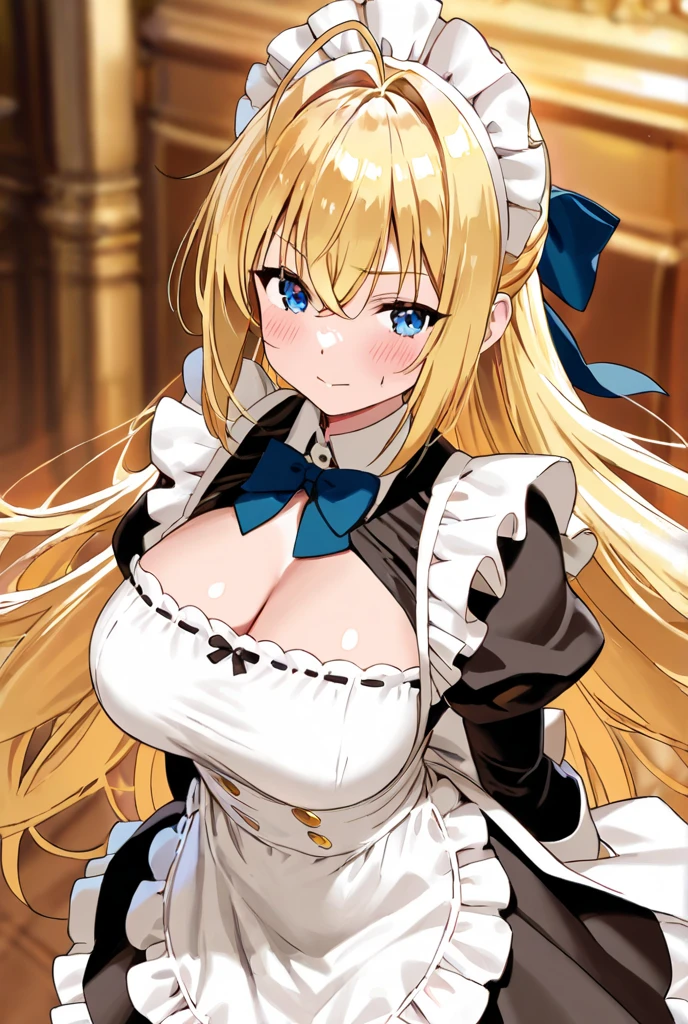 The woman is raped by naked men on a big bed and fucked so hard that a huge amount of semen comes out of her pussy.、The luxurious and high-class Victorian maid outfit is evenly decorated with gorgeous gold embroidery and edging, and the blouse, apron, and headband also have gorgeous gold embroidery and edging.、((Highest quality)), ((masterpiece)), (detailed), (Perfect Face)、The woman is Tierre, with green eyes, medium-long blonde hair, a Victorian maid outfit and maid headband, jeweled earrings, and an engagement ring.、The woman is smiling fondly in a luxurious room、The Victorian maid uniform is a calm, old-fashioned type with long sleeves and a long skirt, decorated with luxurious gold embroidery and edging.