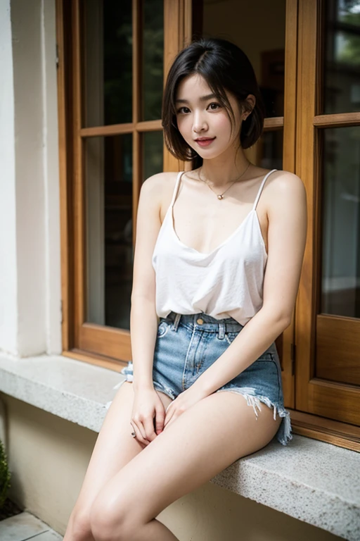 1 girl,whole body photos,fit,Stand confidently,Looking at the audience, Focus alone, Practical, ultra Practical 8k cg, picture-Perfect face, Flawless, Clean, masterpiece, Professional artwork, Famous Artworks, Perfect face, Pretty Face, beautiful Eye, ((Perfect female body)), Solitary,(Immersive atmosphere, clair obscur:1.5,Bright Light:1.2,Luminous lighting) ,,(blush:0.5),Expression,Extremely detailed_Eye,Large Breasts, Beautiful and detailed background,Depth of Field,Practical:1.3, Telephoto,1 Girl,shirt,Pleated Skirt, , whole body, (Ambient Light:1.3),(Composition:1.3),(Neon:0.1),(Human Development Report:0.1),Accent Lighting, White thin stockings,Legs wide open,No pants,sleeveless,Silver ballet shoes