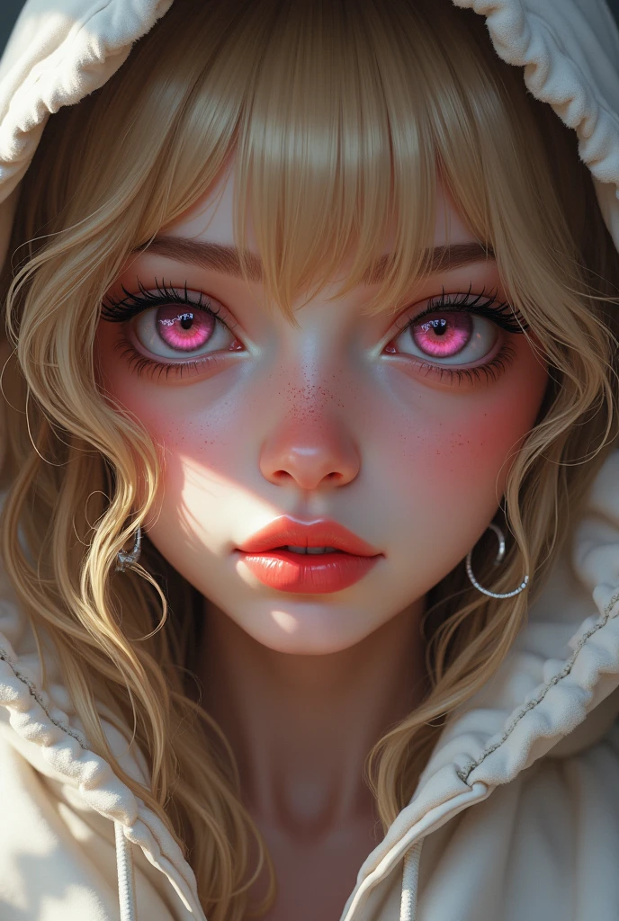 Close up de uma menina com cabelo rosa e olhos azuis no vestido, pintura digital bonito, arte digital bonito, desenho bonito realista da menina, arte digital detalhada bonito, personagens bonitos dos desenhos animados, pintura de personagem bonita, personagem bonito, menina anime bonito, desenho animado bonito, kawaii retrato realista, arte digital do desenho animado, desenhos animados bonito, retrato bonito, render uma menina anime 3D bonito --auto