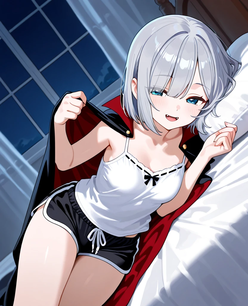 totsuka_almost_yahariorenoseishunlovecomewamachigatteiru grey_hair, short_hair, male_focus, blue_eyes, blush, smile, lingerie, lingerie , thick thighs, saliva, drooling, blush, excited 