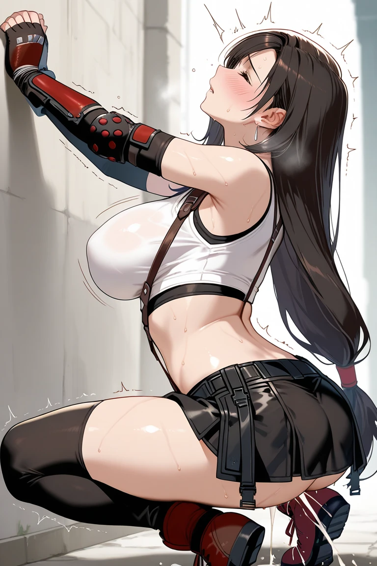 Tifa Lockhart　　Excessive amount of semen　Spanking