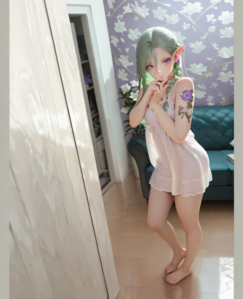Hatsune Miku style、(​masterpiece)、(best qualtiy)、(ultra-detailliert)、(dishevled hair)、(illustratio)、(1 girl in)、(Fashionable clothes)、One beautiful woman sitting with legs open、Sit with your legs open、open one's legs、Open legs wide、（pubick hair）、（teats）、fashion modell、see the beholder、(interview)、(simple background)、green colored eyes、Delicate beautiful face、Planktonic、(a high chroma)、(colorful water splash)、colorful bubble、(brilliance)、Focus on Face、A pink-haired、bangss、Shiny skin、side-tie bikini bottom、Straddling、 through、covered erectile 、Pubic hair、Cameltoe、Floating flowers、Floating hairs、（Shines）、The best lighting、Best Shadows、open one's legs、pubick hair、(an lingerie:1.2)、photographrealistic、 Inserting a into the_Body、Tindall Effect、Photorealsitic、Dark Studio、Rim lighting、two tone lighting、(High detailed skin:1.2)、8K UHD、Digital SLR、Soft lighting、hightquality、Volumetric lighting、Candid、a picture、hight resolution、4K、8K、bokeh dof、breastsout、、(Green eye color)、(Transparent armor:1.0)