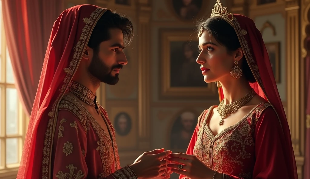 Princess Her mother is sri lankan queen and father is italian king create blend of sinhala and italian beauty girl she has white mix tan clor , and this princess talking with italian handsome royal gard