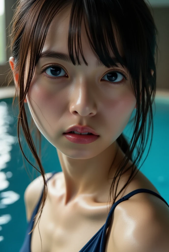 UnderwaterPhoto in Dark Pool, ((Refraction of rays falling from waterface)) Tindall Effect, Sparkling water bubbles, ((Oodles FlowingBubbles))Expressing the flow of water, brilliance, ((The Stunning sparkling surface of the water seen from underwater)) BREAK ExtremelyDetailed(ProfessionalPhoto of PUNIPUNI KAWAII 3girls having fun in underwater and kissing face to face), Braid hair with buns, Flawless ClearSkin covered with Micro Bubbles, (White(Skinny(School Swimwear))), {HiddenHands|Corrected BabyLike Hand|SexyArmpit|MotionBlur}, {(Gigantic Overflowing sideboob)|Butt cruck|RoundlySkinnyButt|Clearly Visible Shape of Butt} BREAK (Joyful Expressions LifeLike Rendering), ExtremelyDetailed KAWAII face variations, Oodles Air bubbles clinging to Girl's hair and Limbs, {(((BokeH)))|(((fromBelow:1.6)))|(close-up:1.28)|Assfocus (Don't look back)} .