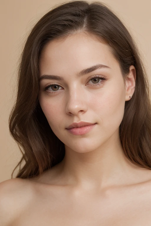 A photorealistic portrait of a young and beautiful woman with light blonde hair, long hair, and light brown eyes, American. The image should focus on capturing her facial features in a realistic and flattering manner, epic realism, raw photo, (highly detailed skin:1.2), 8k, DSLR, soft lighting, high quality, film grain, Fujifilm XT3, ultra high resolution, photorealistic:1.4, uhd. The background is blurred to emphasize her face. Her facial features are meticulously detailed: her smooth and clear skin, well-defined cheekbones, a perfectly shaped nose, a high and smooth forehead, long and thick eyelashes, well-groomed eyebrows, and soft, slightly parted lips. The lighting highlights the natural contours of her face, giving a lifelike and vibrant appearance.