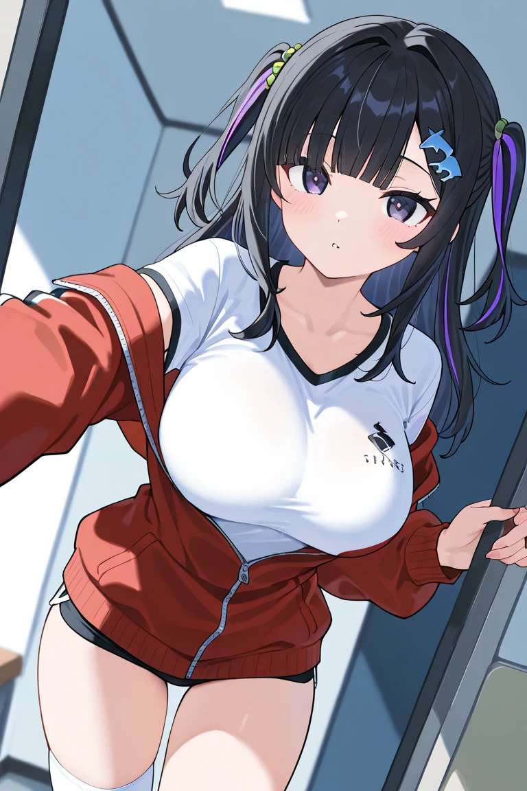 ((nsfw)), kochou shinobu, Change of clothes, (((Sitting on the floor))), ((Spread your legs loosely)), (((Cycling Shorts, Cycling shirts))), ((((((locker room)))))) , whole body, boost mood, Ultra-realistic 8K CG,masterpiece,, ((Highly detailed background,Delicate pattern,Intricate details, Fine and beautiful eyes)),The best quality in the best condition,とてもとてもとても詳細なface, Highly detailed eyesとface,Highly detailed eyes,kochou shinobu,Multicolored Hair,No bangs,Hair Intake,, Purple eyes,,butterfly,band,(熱band庭園:1.2),Purple Flower,mostly cloudy null,Tyndall effect,slope_null,face,beautiful null,,Seductive posture,(Cleavage:1.3), woman,15 years old,Road bike,No underwear, cute, (((Cycling Shorts))),,Laughing with your mouth open, ((Sweat))(See through),((bicycle)),((Black Hair)),blush,((Recall))(Sweatで濡れた)Reflecting the buttocks,bicycleのスパッツ,