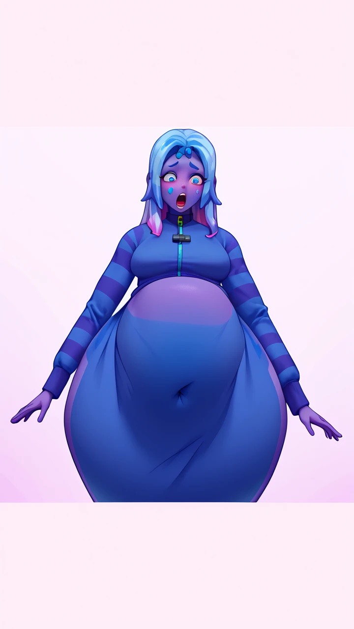 Thicc, Fat, (chubby arms, chubby face), arm up, extremely wide hips, massive thick thighs, morbidly large belly overhang, black bra, (voluptuous woman), young, age 23, black panties, adorable smile, 1080P, 4k UHD, Masterpiece, ((single))