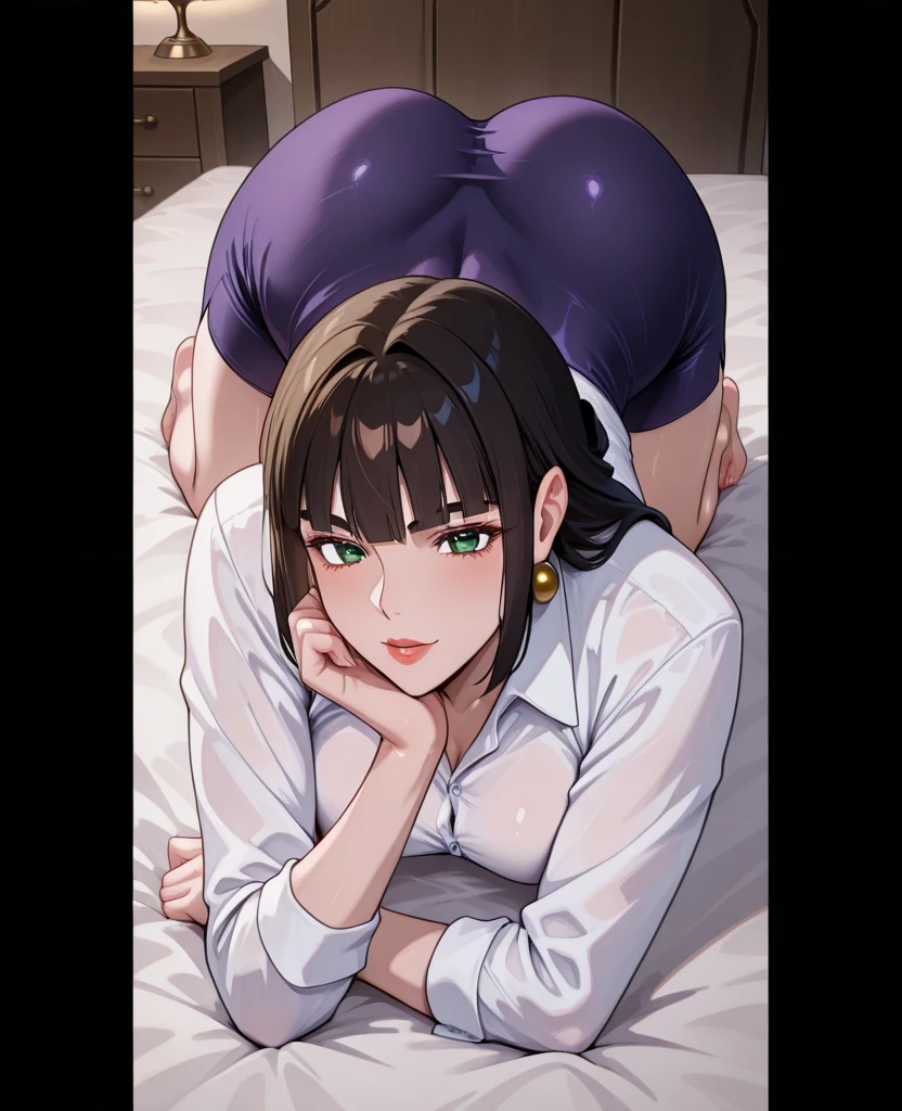(35 year old woman,mature female:1.2),depth of field,(((chignon,updo hair))),black hair,
from front,front face,
(white Volley Uniform:1.3),(thin thong:1.4),cameltoe,blue,Long Sleeves Volley Uniform,sports shoes,tight clothes,volleyball knee supporter,thighhighs,
(plump thighs:1.2),((Voluptuous,glamorous,Chubby,thicc,curvy,Leggy,Tall,hanging breasts,1 grandma)),(((glasses,beauty mark))),
(nsfw),(((1girl))),masterpiece,best quality,masterpiece, best quality, ultra quality, high quality, beautiful detailed glow,film Reflection,
(((Lie on your back,spread legs,hands up))),(lying, on back:1.4) ,
Detailed beautiful eyes,looking at viewer,makeup,
perfect nipple, extremely detailed nipple, round areola,(public hair:1.7),(((Pubic hair shows through))),
moody face,bashful,embarrassed,(full-face blush:1.7),
on the bed,