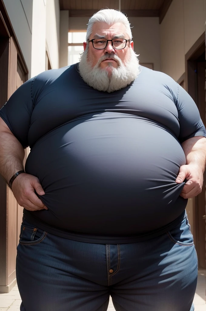 Mature gentleman, with briefs and testicles as big and hairy as his cock