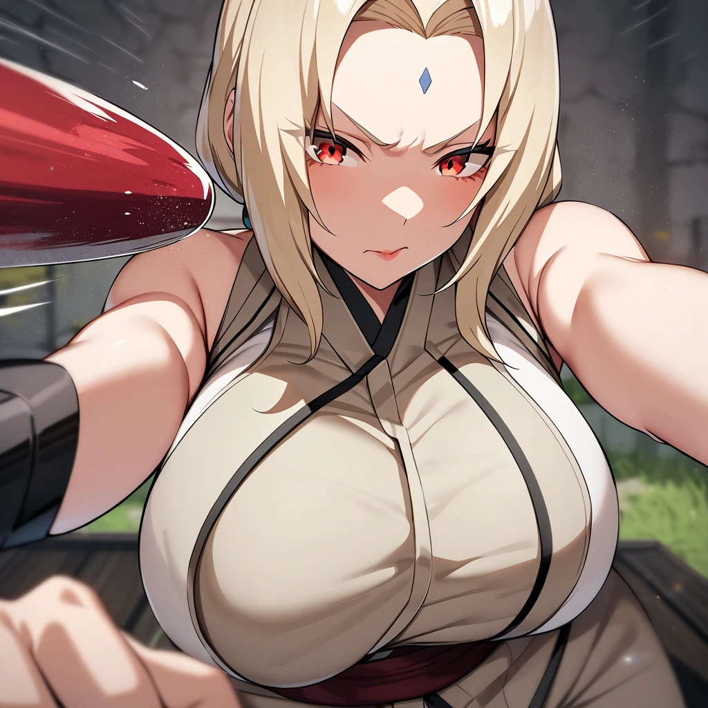 Outdoor、forest、(Ripped clothes)、Sweat、Hanging from a rope(Tied up with rope)、Spread your legs、sit、Showing off your armpits、blush、Angry face、Open your mouth、pubic hair、Toned body、Big Tits