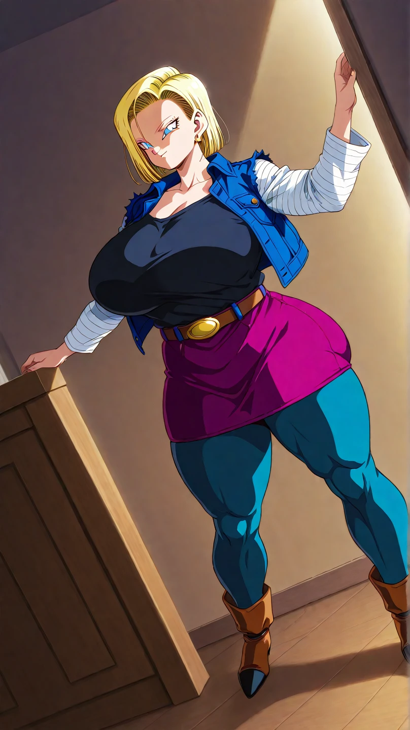 supergirl, pureerosface_v1, sticker of a girl from dc comic, full body, Kim Jung gi, , (gigantic breasts breasts 1.8),soul, digital illustration, comic style, cyberpunk, perfect anatomy, centered, approaching perfection, dynamic, highly detailed, watercolor painting, artstation, concept art, smooth, sharp focus, illustration, art by Carne Griffiths and Wadim Kashin ,, (masterpiece, best quality, ultra-detailed, best shadow),, In the style of Neon Genesis Evangelion, you find yourself standing on a desolate, post - apocalyptic wasteland, as the distant ruins of a massive city loom on the horizon. The sky is filled with ominous clouds, as a massive creature towers in the distance, huge breast, gigantic , titsnipples, curvy, thicc
