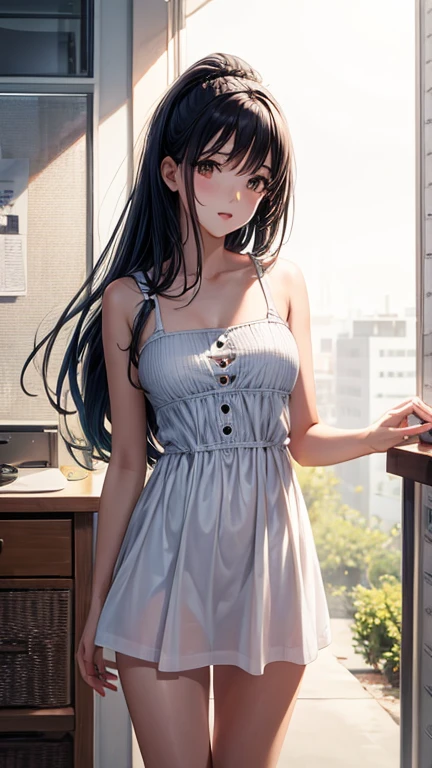 ((masterpiece,best quality anime,Highest quality:1.3)),realistic,cowboy shot,1woman,(30 year old beauty),((very small head:1.4)),((very long body:1.4)),straight long hair,black hair,(gorgeous big eyes),black eyes,shy,smile,((slender body:1.4,skinny:1.4)),medium breasts,(White kimono、Black hakama),oily skin,gleaming skin,shiny skin,Japanese-style room、Tokyo、