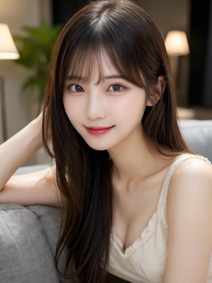 Tabletop, highest quality, shape, Very detailed, finely, High resolution, 8k wallpaper, 完璧なダイナミックな構shape, Beautiful and detailed, Nice spring clothes,Beautiful straight hair,Small breasts,Natural color lip, 20-year-old girl、cute、sexy shot looking at camera,Always blur the background,Perfect and beautiful face,Beautiful and dense face、Slim face and figure,Big eyes、Putting on gal makeup,Actual photo(Best image quality)、Sexy Face、Fashion model posing、Full Body Shot、smile、Off-the-shoulder one-piece dresses、Blurred Background