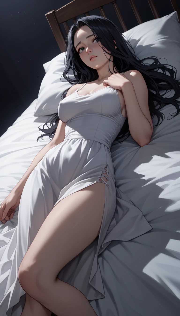(masterpiece、Can be viewed、masterpiece、最High resolution
、Highest quality、Highest quality、Cinematic Lighting、High-end rendering、Safe at Work、Safety Sensor),Super large breasts 、mature、

 ((((Open your mouth))))、masterpiece,Highest quality,High resolution,Very detailed,Black Hair,(((Captivating smile )))、Earrings,Black ,(((( Perfect Fingers )))) ,  shoes,(black shoes:1.4),indoor,(sexy bed:1.2),((Sharp Eye、Heart-shaped pupils:1.3, Blowjob Gestures:1.5))、Open your mouth ,Sitting, bed ,steam,sweat, Vulgarity、Heavy breathing ,Put your hand in front of your mouth,(((night:1.8, Desaturated lighting、灯りを消したbedルーム:1.8)))


