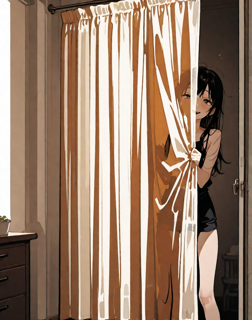 a woman with glasses on and her panties hanging over her body