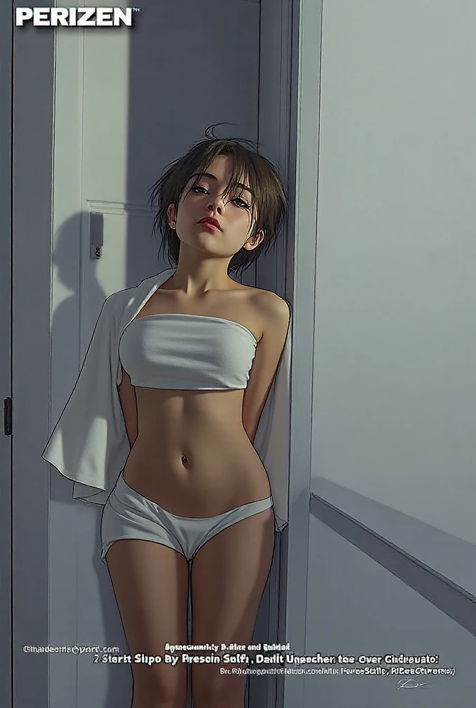 very hot　prety woman　Hair shortcuts　pupils　childish　Dressing room　Depressed　I'm wrapping a big towel around me.　Close to Angle　hot