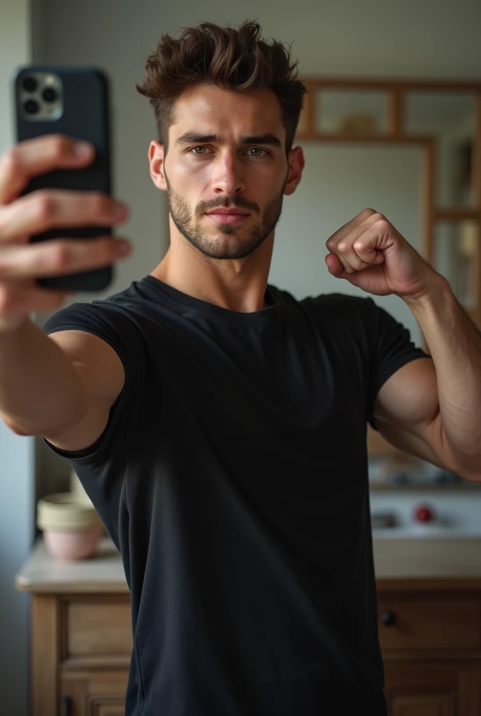 1boy、Photo Quality、Handsome Men、Mash Hair、Japanese male, 、Slim body、Completely naked、Full nudity、erection、Huge penis、Highest quality、Realistic、beautiful、Angry look、Smash the smartphone、On the road