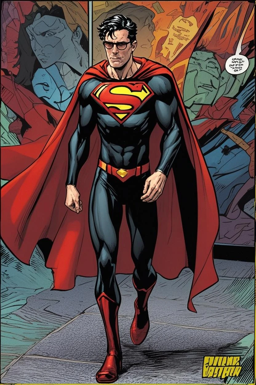 Superman, with his huge erect manhood in his hand, stands waiting in anticipation for Batman to bend over so that the sex can begin.