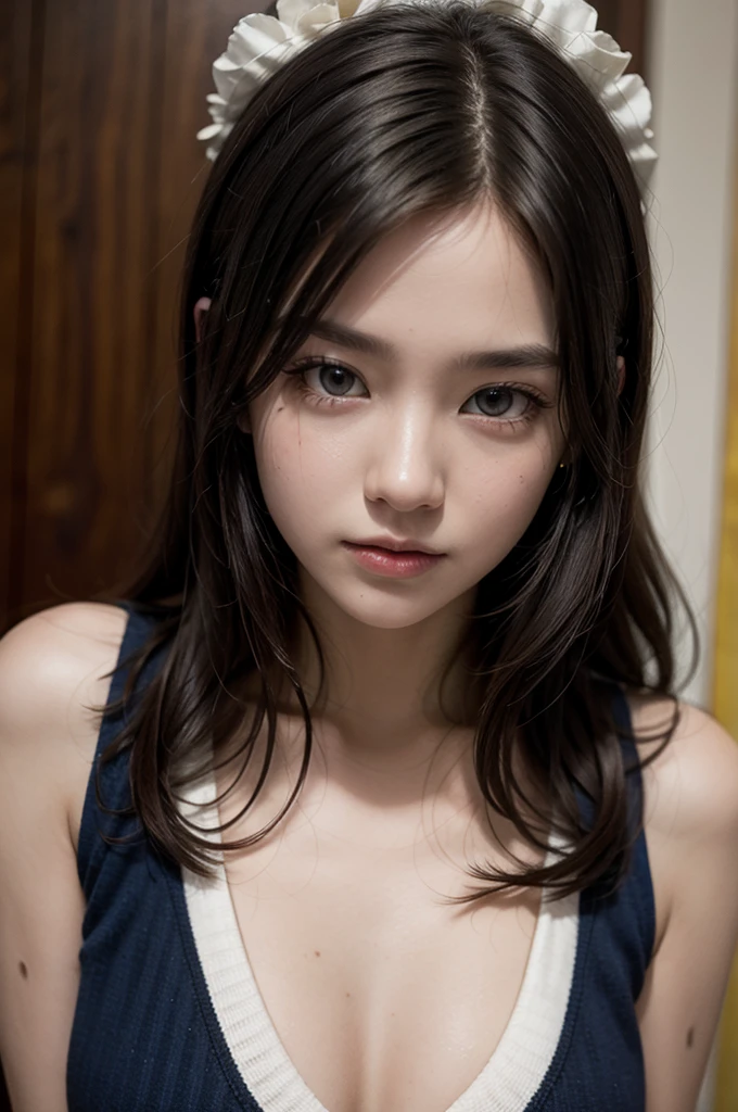 ulzzang-6500-v1.1,  (RAW photo:1.2), (Photoreal), beautiful detailed girl,  (genuine: 1.4), very detailed目と顔, beautiful and detailed eyes, elegant long dress、(very kind smile:1.2)、huge file size, High resolution, very detailed, highest quality, [masterpiece:1.6], enlightenment, very detailed, nffsw, finely, highest quality, 8k wallpaper, movie lighting, 1 girl, 17 years old, perfect body shape, cute droopy eyes、beautiful big eyeuste piece)), highest quality, 1 girl, eye shadow, Upper body, portrait, ((full body shot:1.3))、