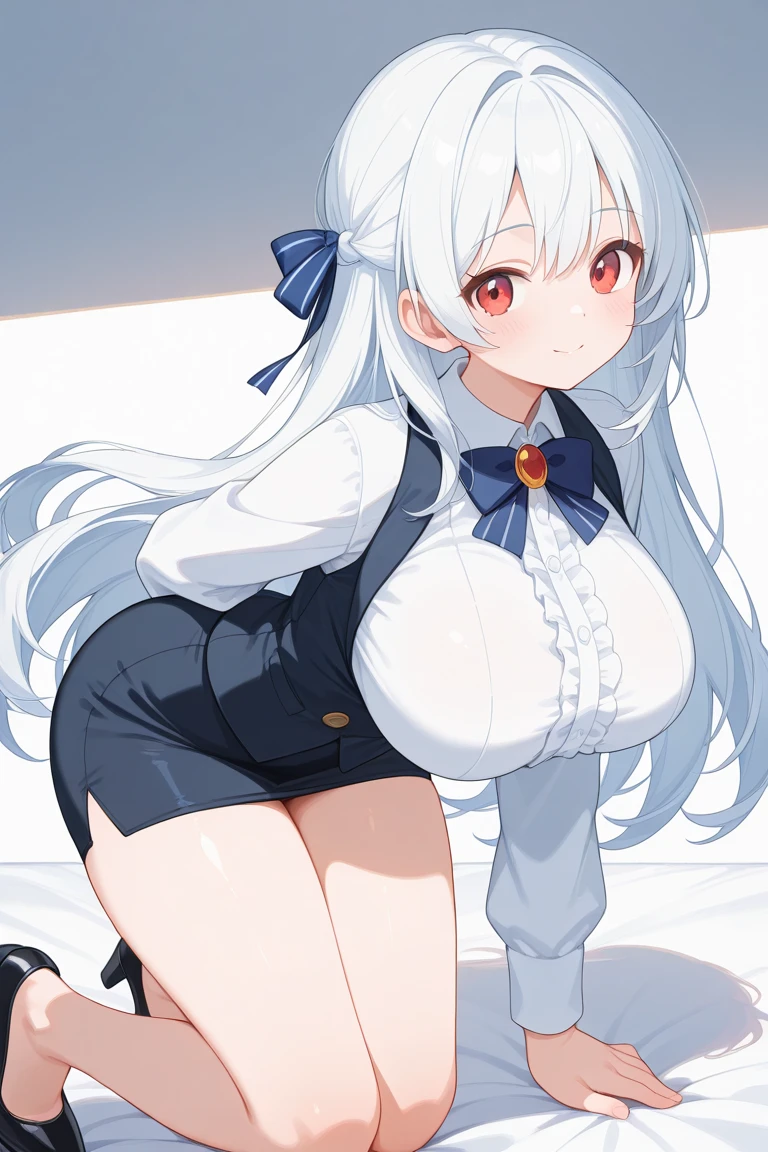 1 girl、masterpiece、beautiful lighting、Detailed beautiful face、Detailed beautiful eyes、hight resolution、Ultra-fine illustration、extremely delicate and beautiful、top-quality、The whole body is shown、Feet first、(A MILF:1.2), ((Squatting:1.5)),Open knees、独奏, 30s,de pele branca, (silber hair, Blunt bangs ,poneyTail,Red Eyes),, Curvaceous, (shinny hair, shinny eyes, shinny skin), Laugh, a smile, (glistning skin:1.2), 、thighs thighs thighs thighs、((crouching down、Open legs))、front facing、((Sailor Clothing)),Pichi Pichi clothes、ratex、Short skirt、校服、The navel is visible、pelvis curtain、Armpits、a smile、black thighhighs、Watch your audience、under the boobs、blushed、perspiring、Jeweled、thick thight、Parting lips、pantyhose、Blushing cheeks、tiptoes、lowfers