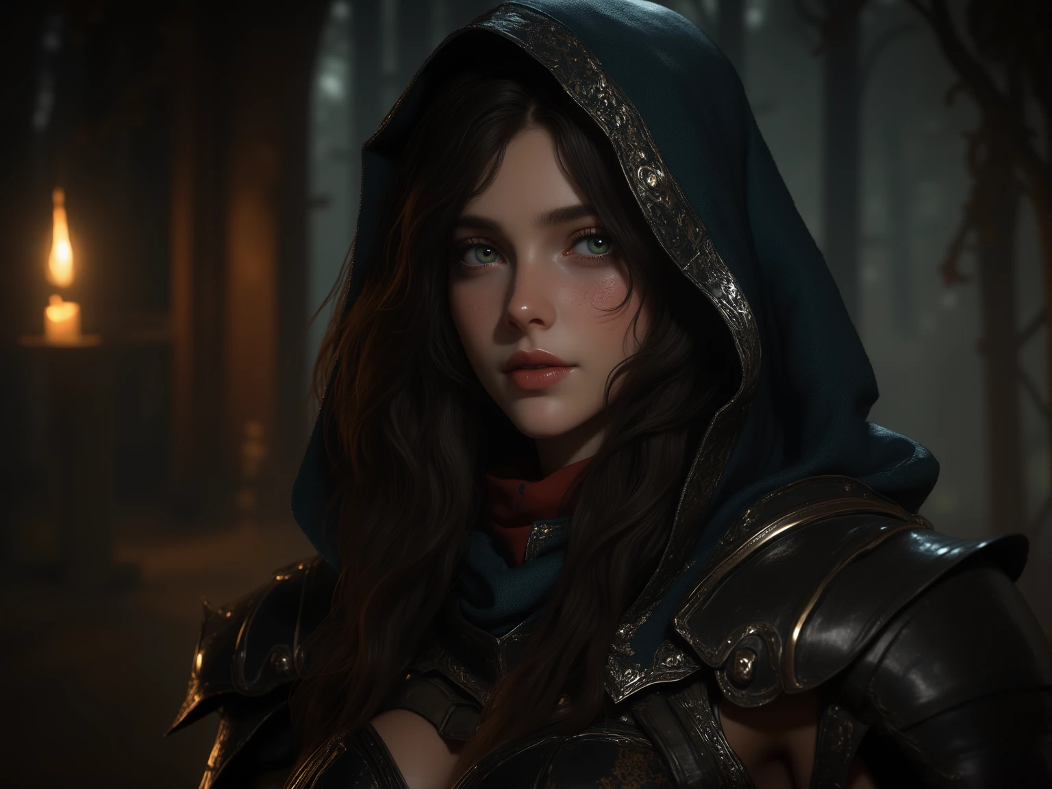 "f", epic, dramatic, dark lighting, intense shadows, mysterious atmosphere, powerful emotions, contrasting colors, dynamic composition, intricate details, cinematic quality