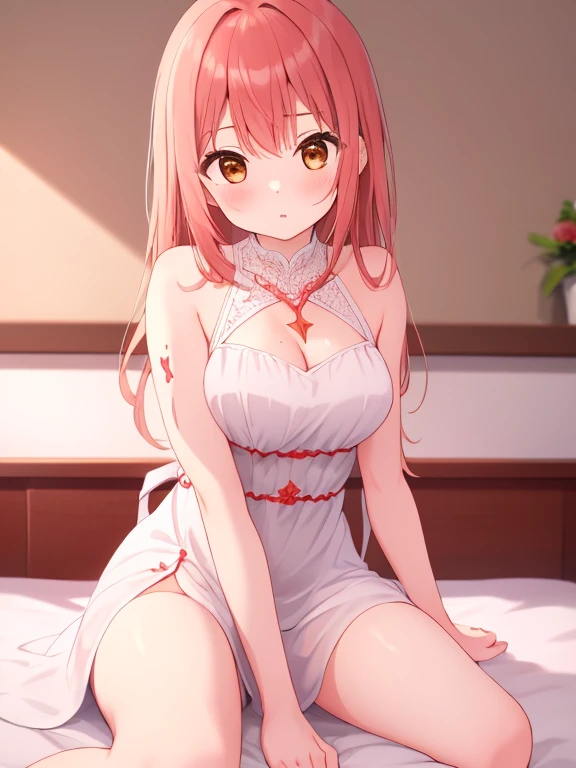 è‰¾èŽ‰ä¸,1 girl,Alone,Red hair,He drowned,hits,hair between the eyes,thick eyebrows,Red eyes,shiny skin,
opening leg,fingers opening vagina,showing vagina,nipples,blush,:<,nose blush, shy,,,, exquisite images, High Definition,Masterpiece,Best Quality,exquisite images,High Definition,Masterpiece,Best Quality,18 years,young female,beautiful fingers,beautiful long legs,beautiful body,beautiful character design, Open_pussy , maid dress