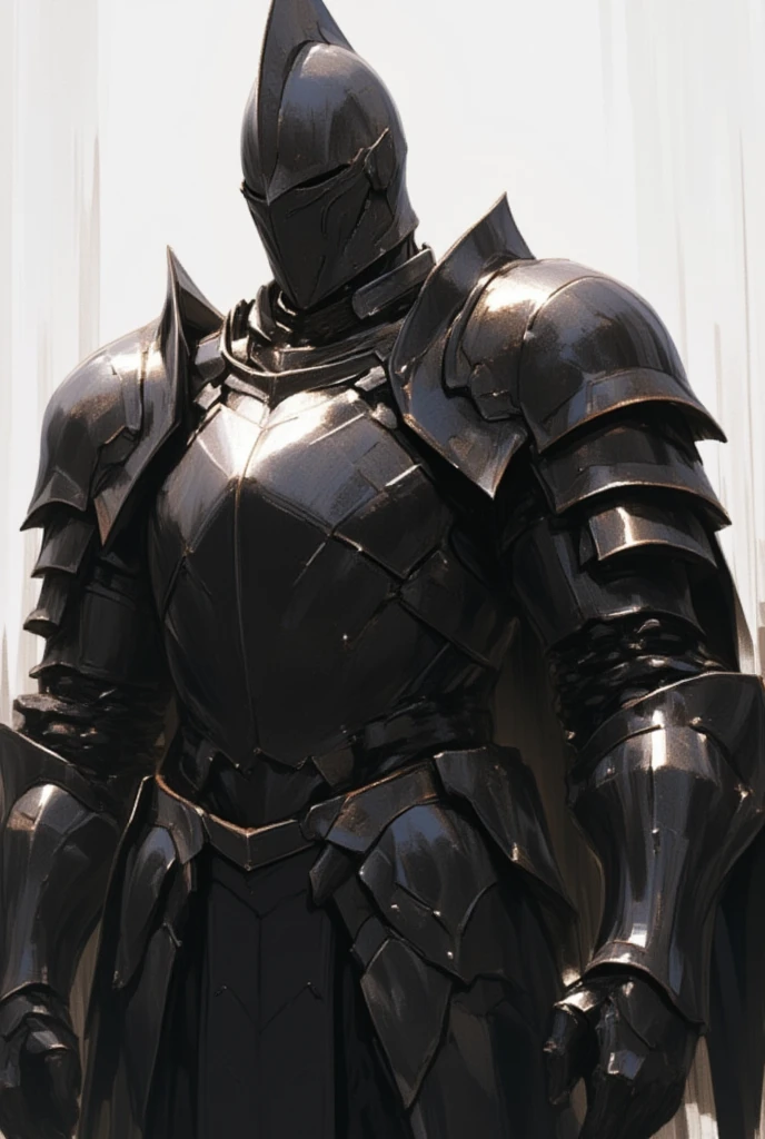 (masterpiece; best quality: 1.2), ((full armored knight man)), ((solo)), (black eyes: 1.4), (body; toned, lean, masculine: 1.3), (beautiful and clear background: 1.2), ((depth of field)), (equipment: full plate all-dark black-tungten realistic armor + closed helmet with ponytail + black cape: 1.3), (anime illustration: 1.2), (background composition; royal chambers + furniture: 1.1), (extremely fine and handsome: 1.1), (shot composition; standing + centered on torso + close-up: 1.5)