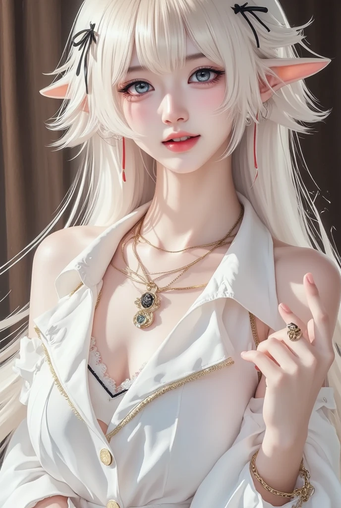 highly detailed RAW photo, photorealistic, photo real, ultra high res, NSFW, best quality, dry desert background, 1girl, from below,  10-years-old girl, (female slim little child: 2), see-through China dress, evil smile, small breasts, puffy nipples, (pussy juice: 2), pee, animal ears,  short white hair, metal collar,