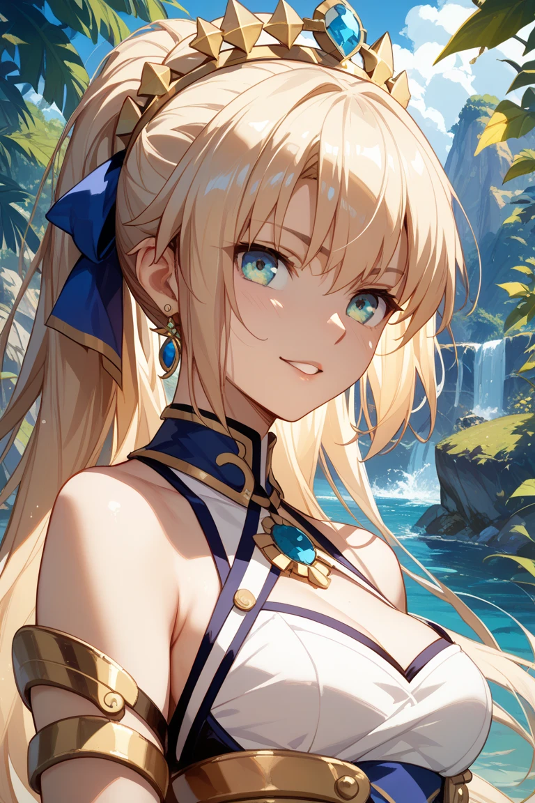 masterpiece, best quality, score_9, score_8_up, girl, seductive smile, outdoor,