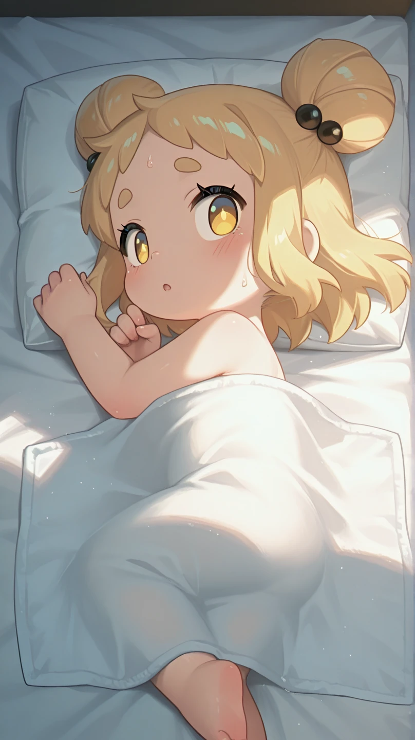 Toddler girl cute in bed room