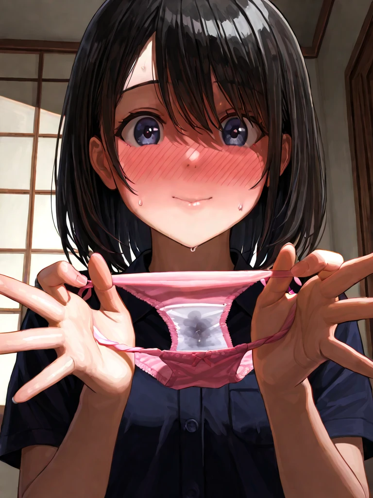 One girl,
Laundry room,washing machine, Laundry basket, a few underwears are in a Laundry basket,
pokemonliko, Small breasts,
{{{Face close-up}}},Upper Body,,Pay attention to the panties,Quality underwear,
Looking down,View your viewers,
Panties as a gift,
Tabletop, highest quality, , Absurd, Perfect Skin, Detailed skin texture, Ultra-detailed, 8k, Intricate details, Beautifully detailed face,High resolution,
 {{{Shadowed face}}}, mock, {{{Embarrassing:1.2}}},Glare, anger,視聴者をLooking down, masterpiece,Absurd, Beautiful detailed face when viewed from the front,Wearing large clothes