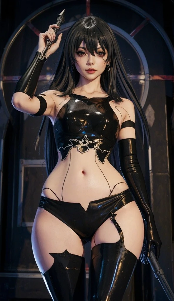 masterpiece, best quality, film, movie wallpaper, very detailed CG uniform 4k wallpaper, intricate details, battlefield background, facial focus, (high resolution), (realistic:1.2), physically based rendering, mechanical, reflection, realism, cyberpunk, symmetry front view close-up avatar eyes symmetrical face ,very sharp focus ,realistic award winning ,mask painting, cinematic light, mecha,  slim, fair skin, delicate face, king robe, glossy, tights, (long black hair), green eyes, battlefield, chip, shine, sword, (no panties), (no bra), (big breasts),wet,(((seethrough torn costume))),future SF city in war, (((wide leg spread))), lying down, excited, sweating, heavy breathing , wet Crotch area, wet thighs, (Potential NSFW), Beautiful girl with accentuated slender abs: 1.4, (((tip sticking out, areola protruding, pubic shape clearly visible))) ,((Pubic hair, Lower abdomen bristles, Crotch open,are large and about to spill out of costume, Pubic hair sticks out of costume)) six-pack abs:1.4 ,wet,Moaning in pain, feeling pain, tears flowing, sore, crying in pain, bust botox, sleeping beauty lying on her back, wet skin and hair, big breasts, bare lower body, (no panties, Live ass), perfect body, open (perfect body, small ke), fashion photorealism, high definition sysie details, photography, sharpness, unique 850 4, koda850 k portrait camera, f1.6 lens, hyperrealistic texture, spectacular light texture, surreal art, Cinestil 800 fashion mechanism, future SF battlefield , sweating
