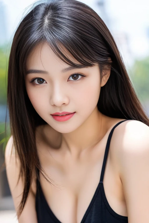 A young Korean beautiful girl, 18-year-old, sexy girl, strikingly beautiful, black hair, big breasts, delicate facial features, porcelain skin, red lips, expressive eyes, (masterpiece:1.2, top-quality), (realistic, photorealistic:1.4), beautiful illustration, (natural side lighting, movie lighting),
looking at viewer, upper body, (front view), perfect face, cute and symmetrical face, shiny skin, babyface,
(middle hair:1.2, ((two side up:1.2)), light brown hair), gold eyes, (large breasts:0.6, seductive thighs),
beautiful hair, beautiful face, beautiful detailed eyes, beautiful clavicle, beautiful body, beautiful chest, beautiful thigh, beautiful legs, beautiful fingers,
(gym uniform, buruma,),
(beautiful scenery), evening, sports hall, (lovely smile, upper eyes),