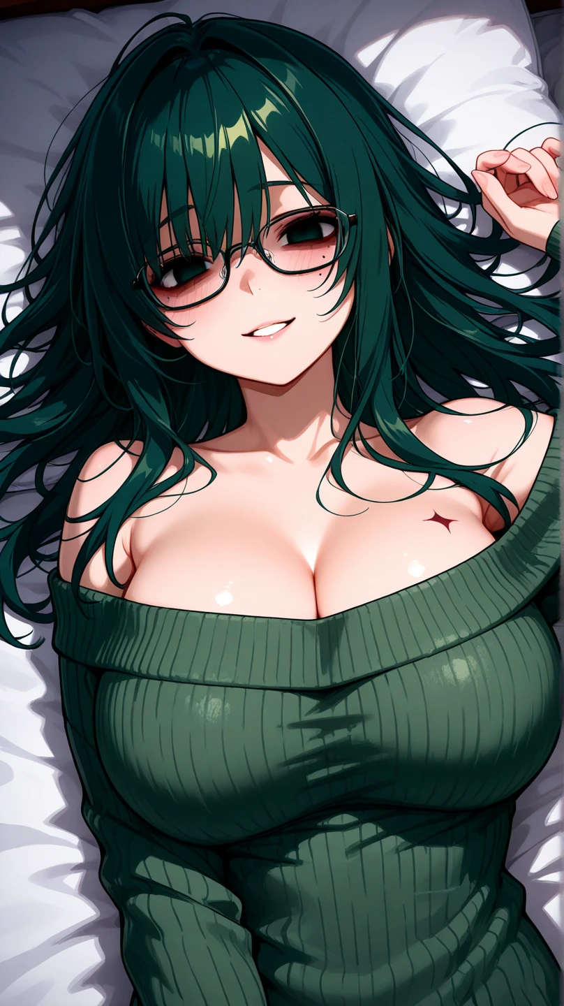 (Masterpiece), Best Quality, ultra-detailed, 1girl ( anosillus II, Slender and sexy body, Big and pretty breasts, naked body, dark green hair, brown eyes,  empty eye, tears), blank face, parted lips, unconsciouness, solo, nose blush, blush, nude, green tank_top, torn_clothes, nipples, navel, pussy, headback, in the house, heat after rape, on the floor, lie down, lying,  weakly, lying, wet body (sweat, cum), cumdrip from her pussy, rape, from_below 