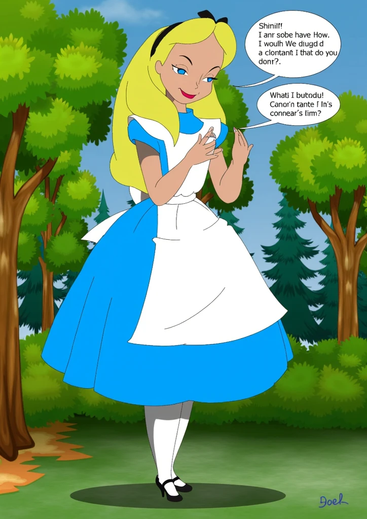 teen Alice in wonderland, NSFW, ripped dress, dirty, lifts_kirt, shortskirt, thights, nipples, panties