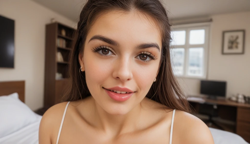 ((mejor calidad)), ((ultra-resolution)), ((fotorrealista)), (detalles intrincados), 19 years, pelo rubio, cara perfecta, constituir:1.5, luz en la cara, detalle de la cara, desnudo, cabello corto,