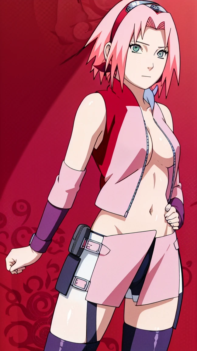 1 girl, (masterpiece:1.3), (High resolution), (8K), (very detailed), (4K), (pixiv), (((NSFW、torn clothes)))、((tits、nipple)) perfect face, Nice eyes and face, (highest quality), (Super detailed), detailed face and eyes, (alone), rough skin, disorganized, High resolution, wzkomachine, blue eyes, big breasts,bangs, black gloves, fingerless gloves, long hair, pink hair,ponytail,Are standing, cowboy shot, looking at the viewer, anime、